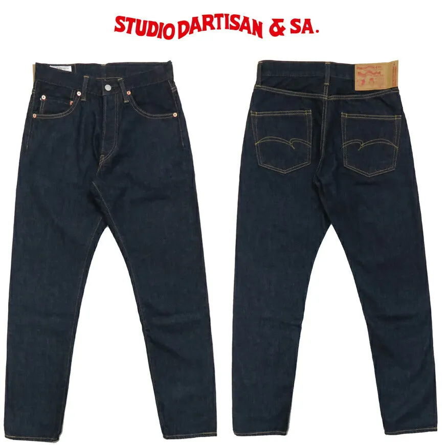 ダルチザン ステュディオ・ダ・ルチザン STUDIO D'ARTISAN IVYウォッシュジーンズ ロング丈 13.5oz リラックス テーパード D1826