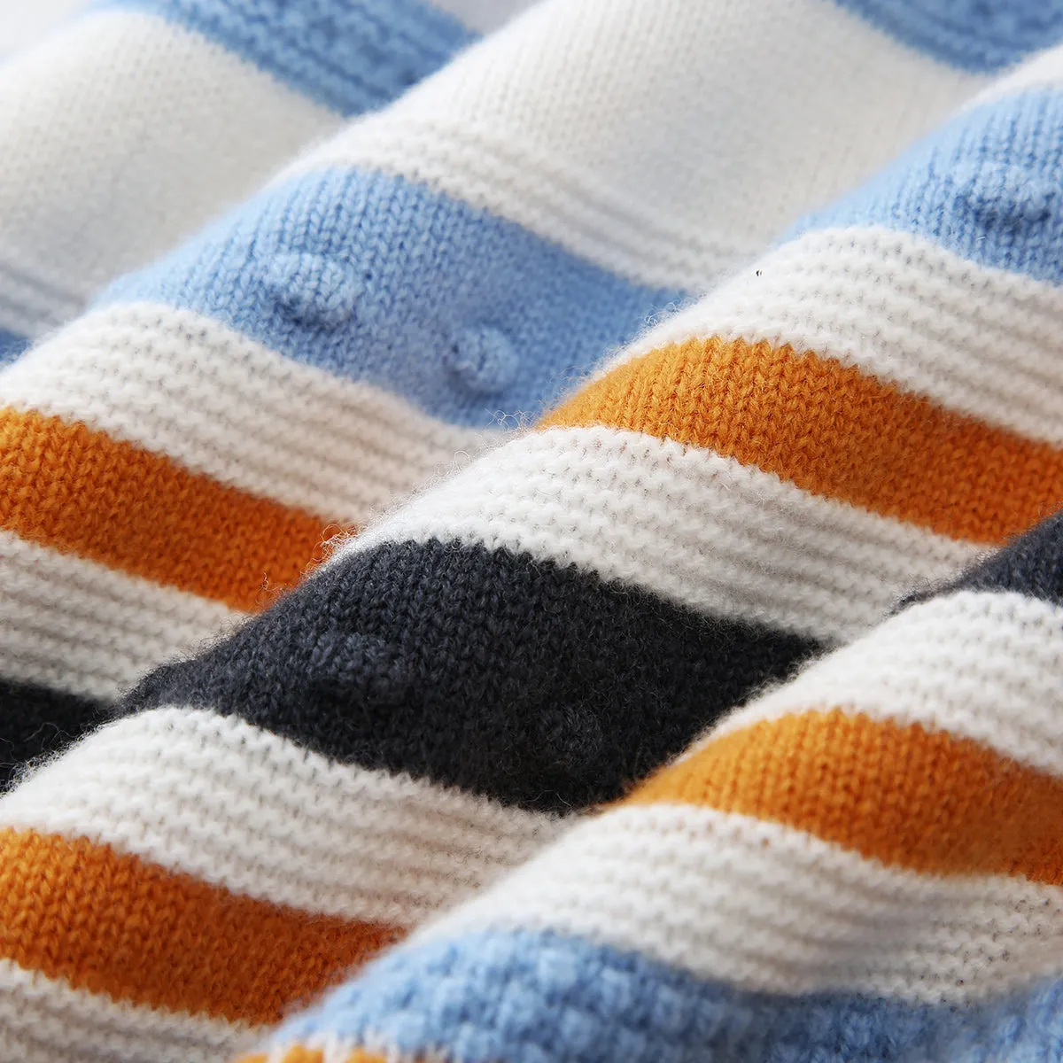 100% Wool Retro Striped Knit Sweater Vest