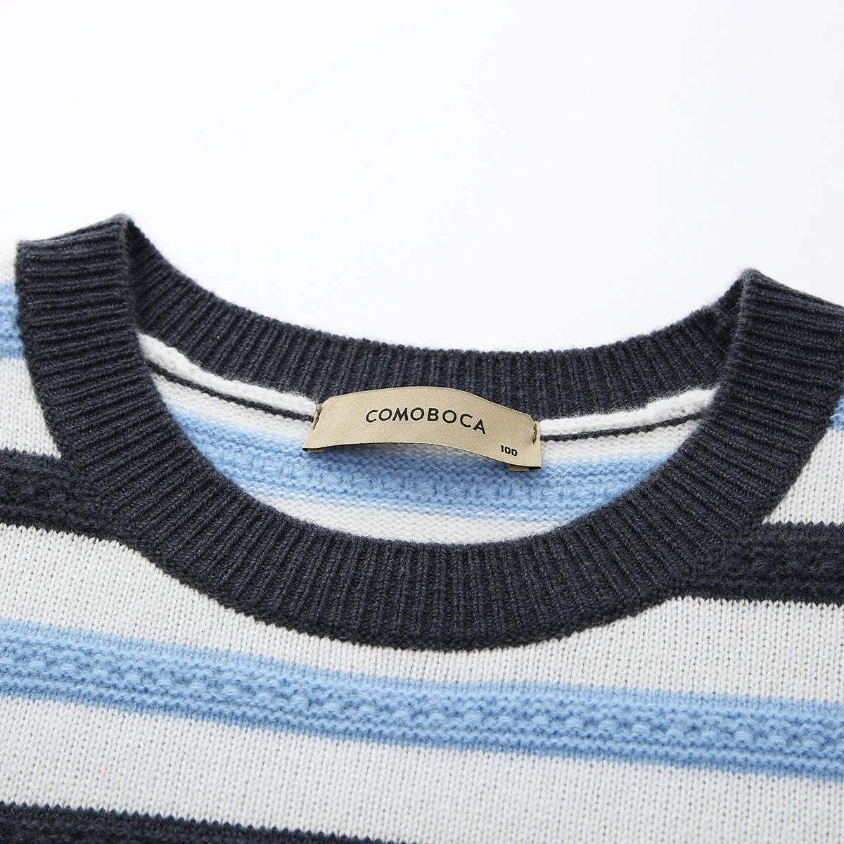 100% Wool Retro Striped Knit Sweater Vest