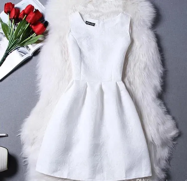 2018 Summer Style Dresses For Girl A-line Sleeveless Formal Girl Dresses Teenagers Party Dress Cheap Free Shipping