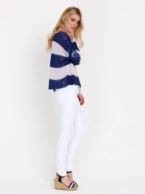 3/4 Sleeve Stripe Top