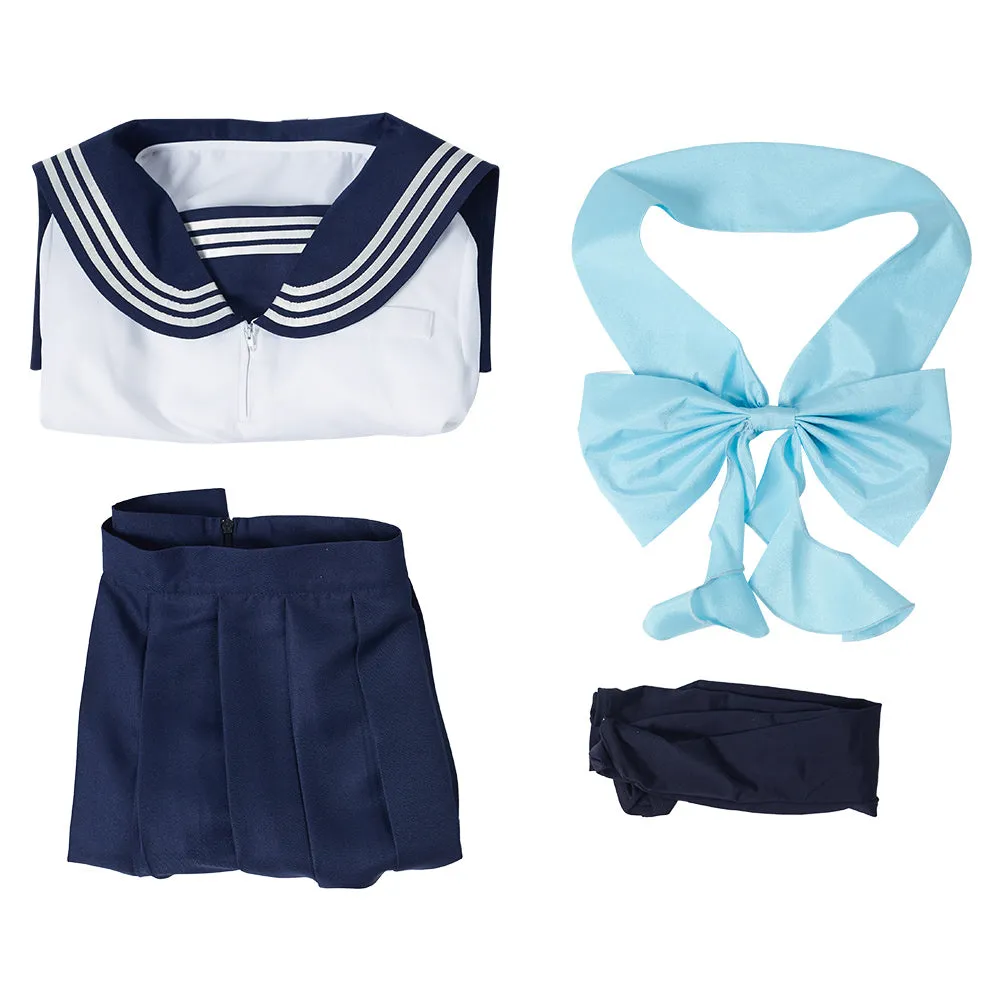 Akebi‘s Sailor Uniform - Komichi Akebi School Uniform Skirt Halloween Carnival Cosplay Costume