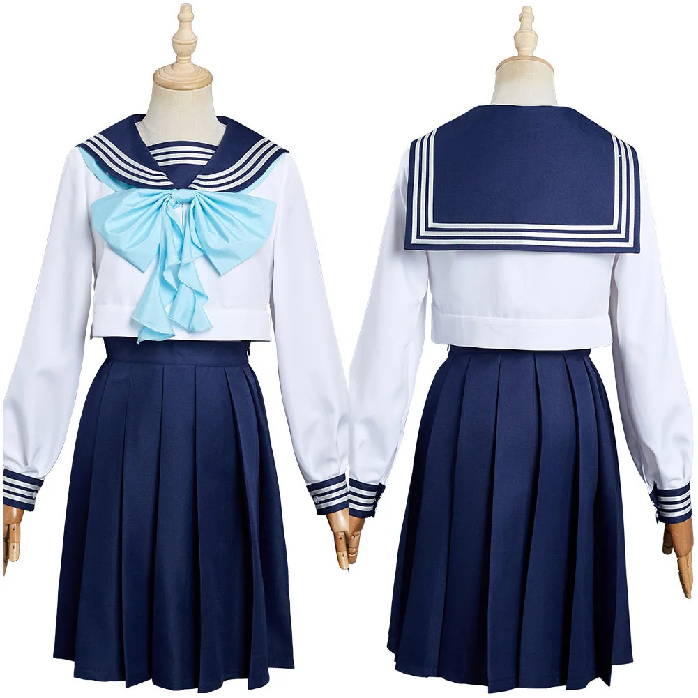 Akebi‘s Sailor Uniform - Komichi Akebi School Uniform Skirt Halloween Carnival Cosplay Costume