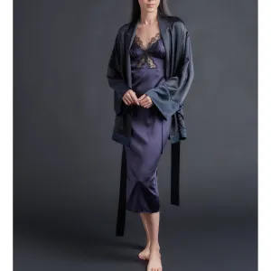 Albertina Jacket in Black Silk Charmeuse