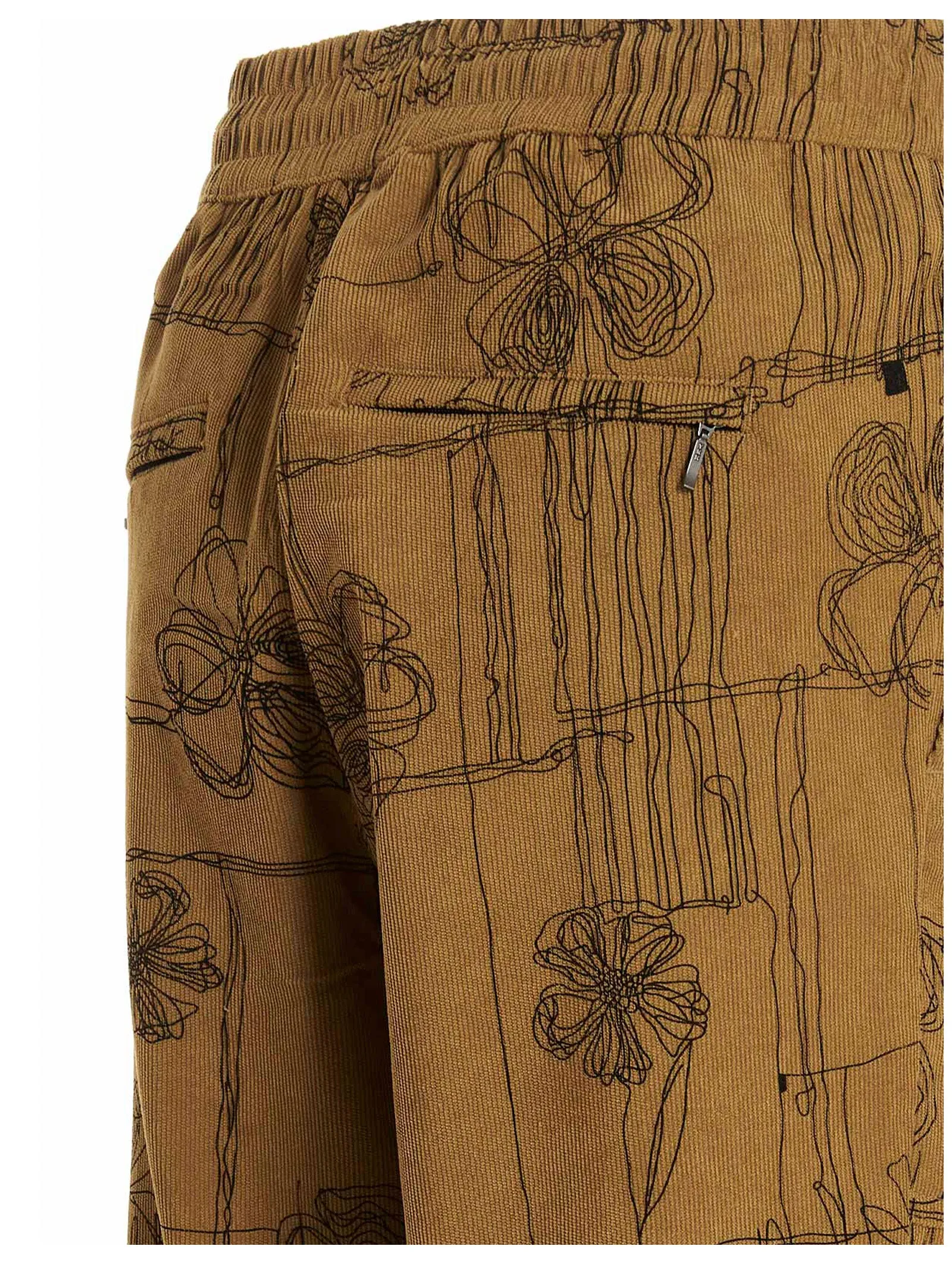 Andersson Bell Brunoy Floral Printed Corduroy Pants