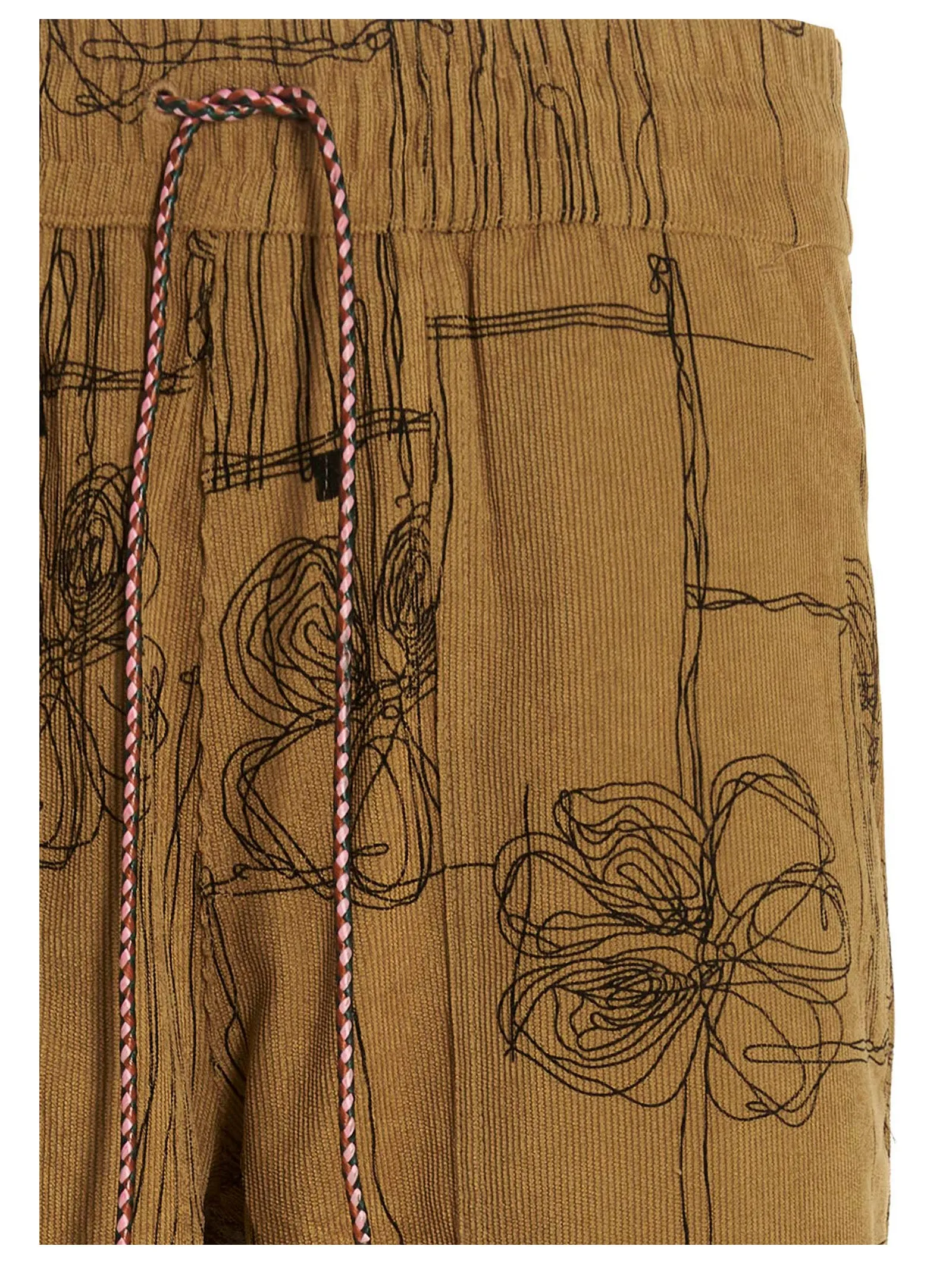 Andersson Bell Brunoy Floral Printed Corduroy Pants