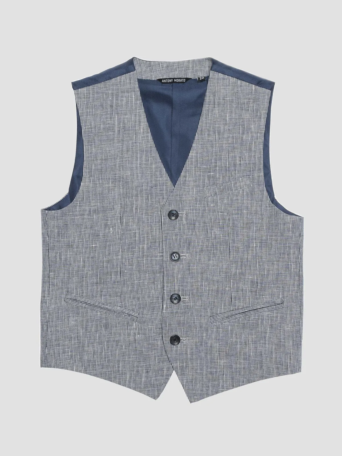 Antony Morato boys' vest in structured cotton linen