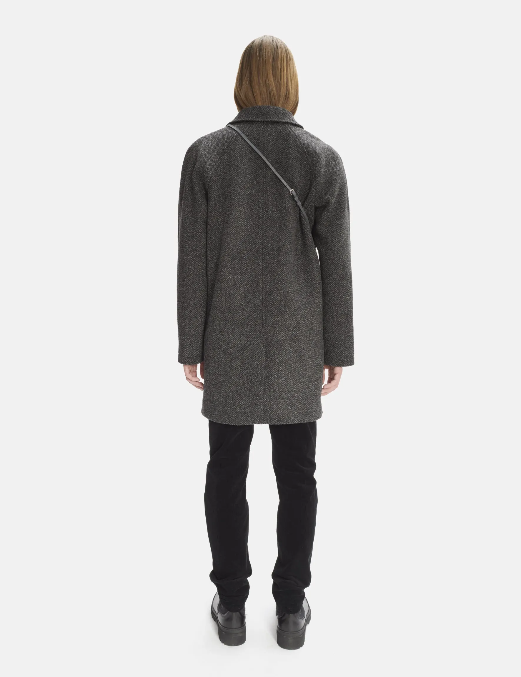 A.P.C. Pete Mac Overcoat - Anthracite Grey