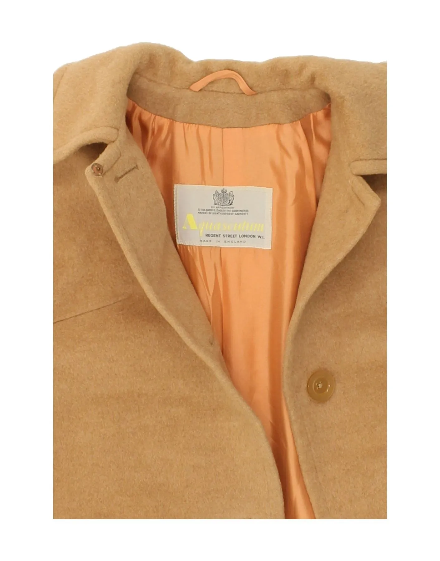 AQUASCUTUM Womens Overcoat UK 16 Large Beige