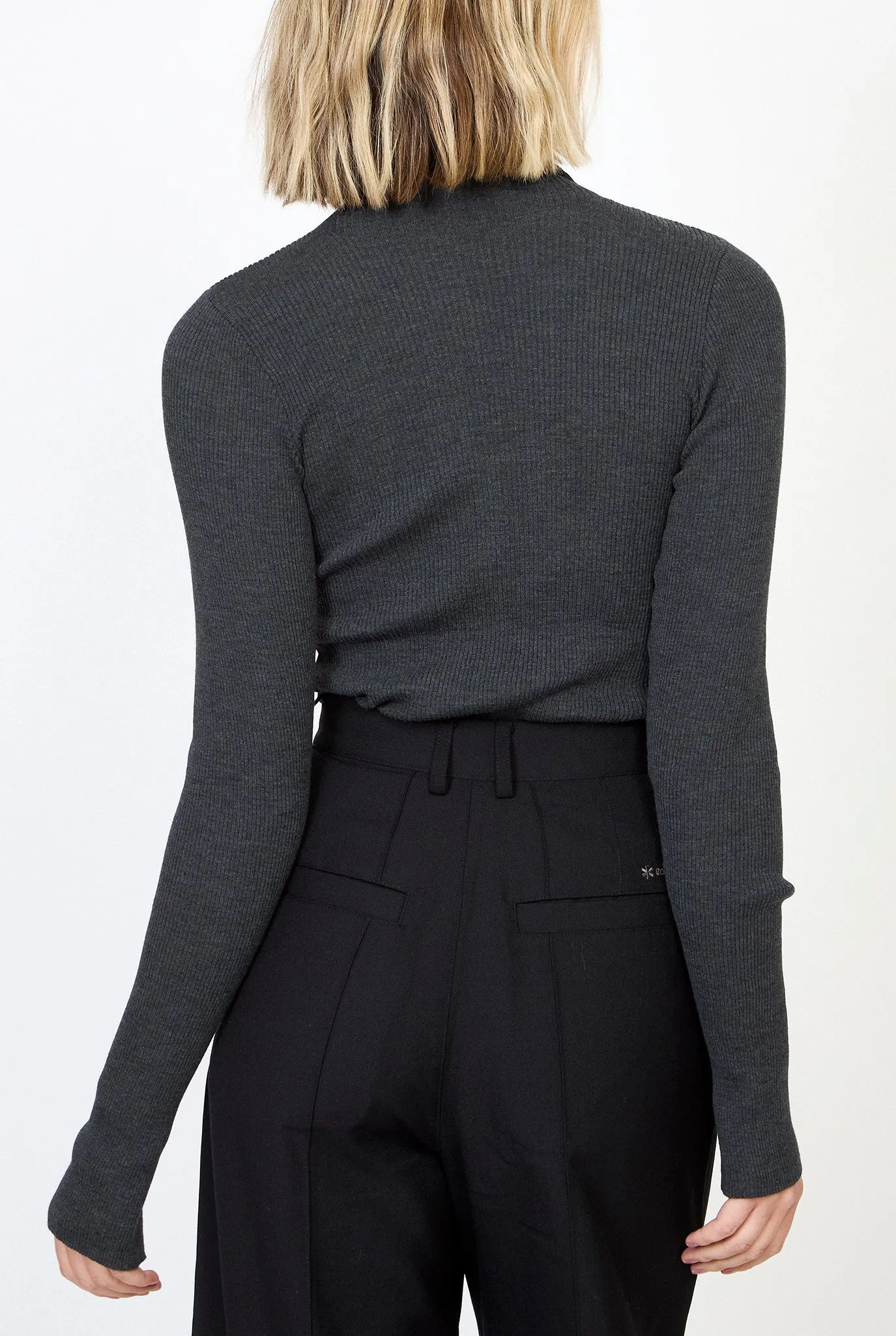 AURALEE Super Fine Wool Knit Turtle Neck