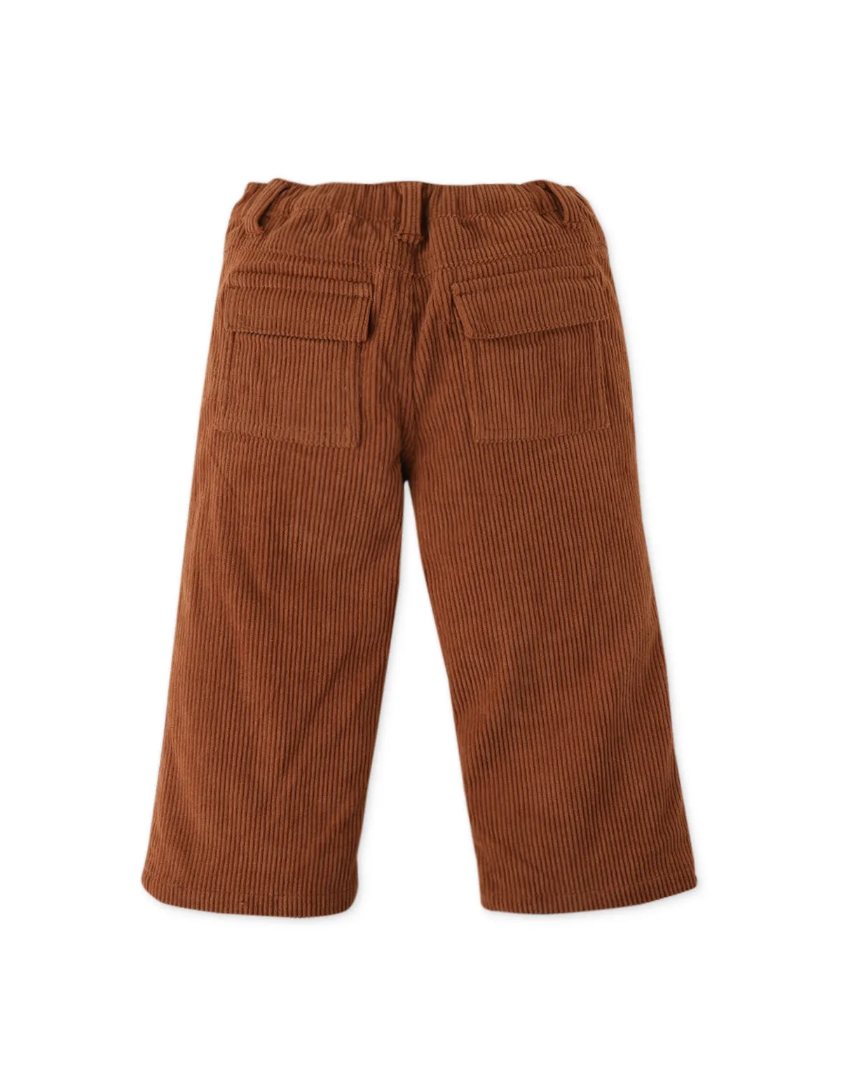 BABY BOYS CORDUROY PANTS WITH FOX EMBROIDERY