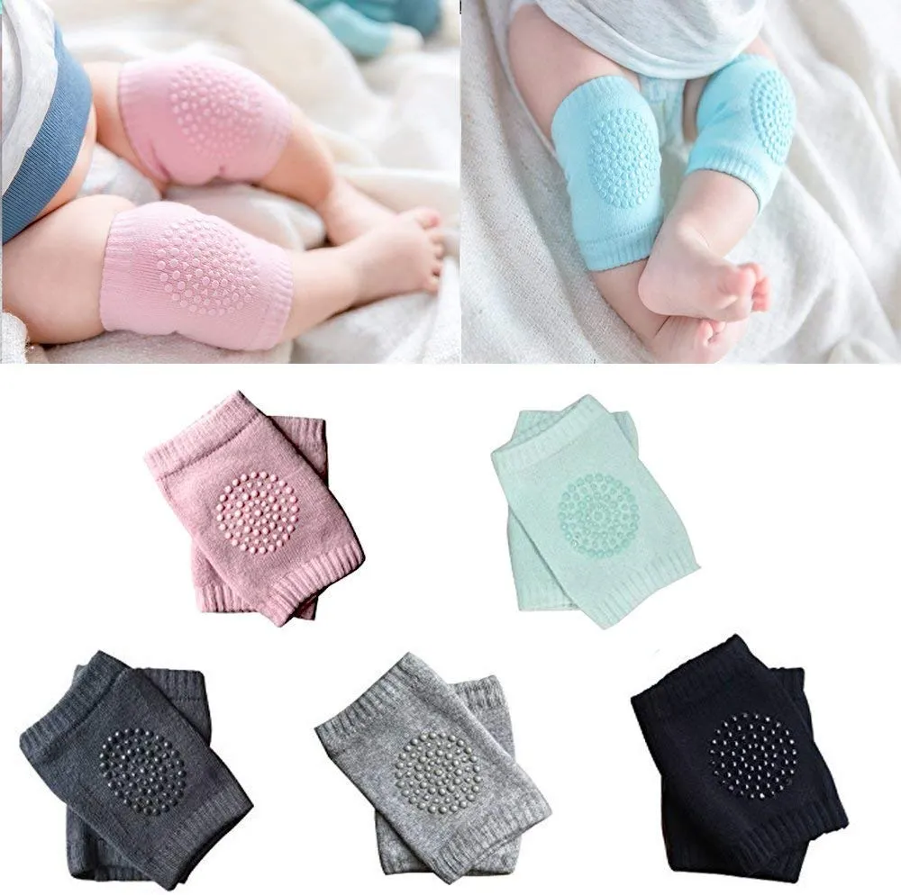 Baby Knee Pads for Crawling, Anti-Slip Padded Stretchable Elastic Cotton Soft Breathable Comfortable Knee Cap Elbow Safety Protector