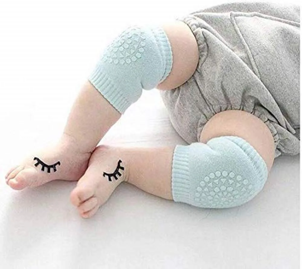 Baby Knee Pads for Crawling, Anti-Slip Padded Stretchable Elastic Cotton Soft Breathable Comfortable Knee Cap Elbow Safety Protector