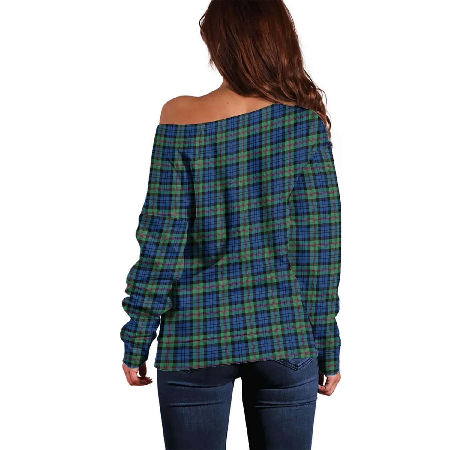 Baird Ancient Tartan Off Shoulder Women Sweater