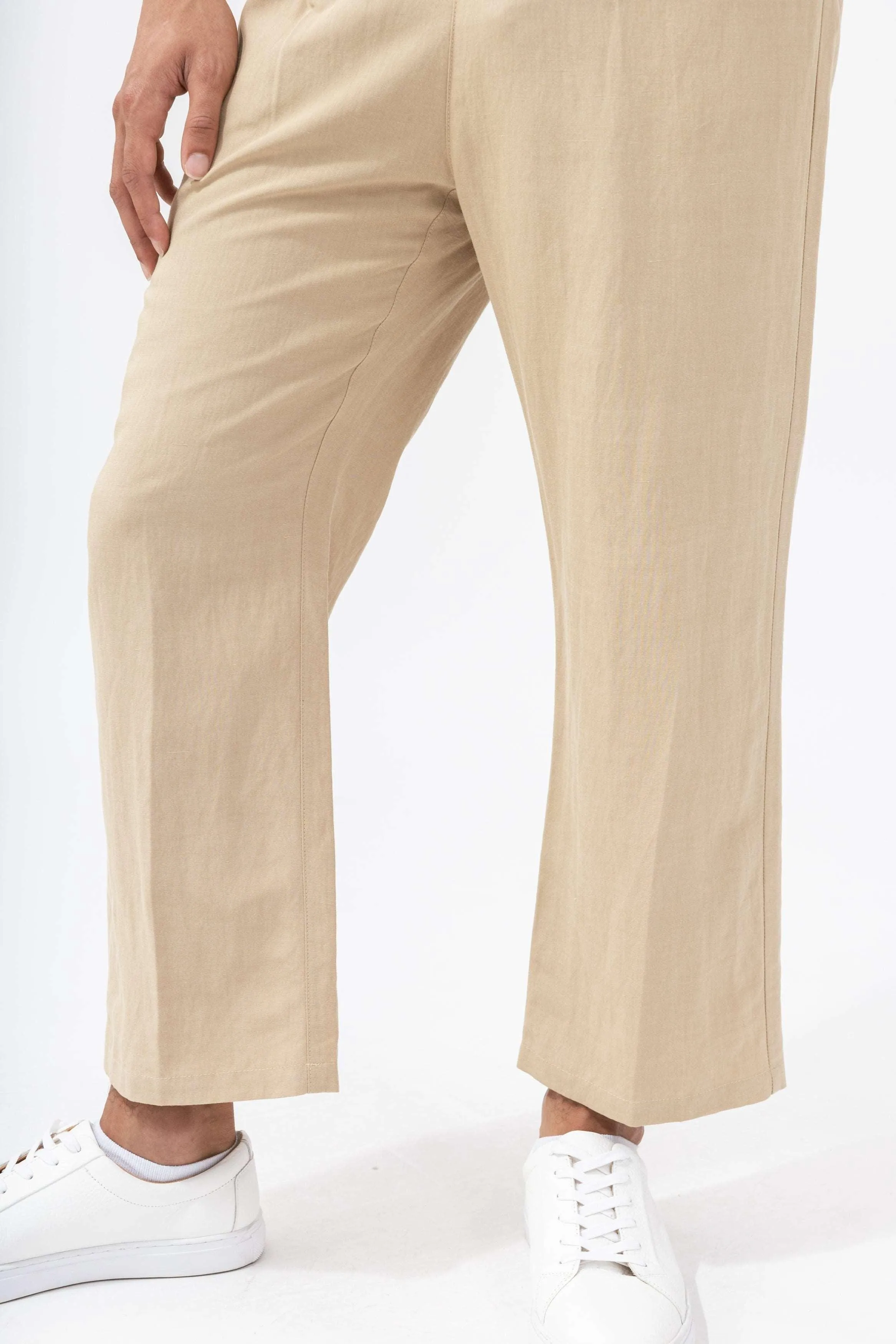 Bamboo Relaxed-Fit Linen Pants