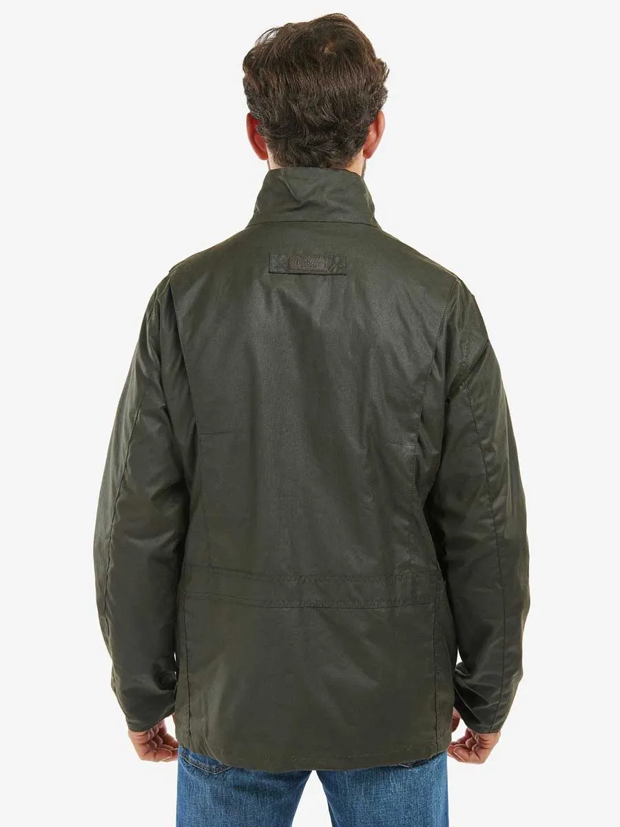 BARBOUR Dunlin Waxed Jacket - Mens - Olive