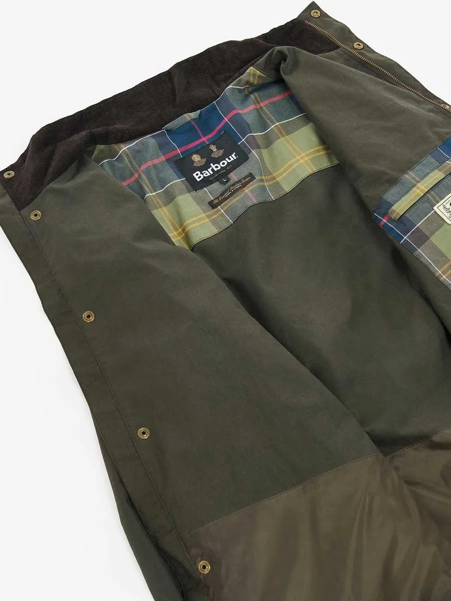 BARBOUR Dunlin Waxed Jacket - Mens - Olive