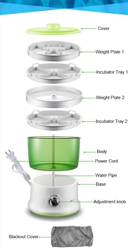 Bear Bean Sprouts Machine DYJ-S6365, Fully Automatic Double-layer Design