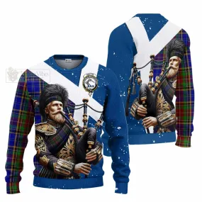 Beattie (Beatty) Tartan Knitted Sweater with Family Crest Scottish Bagpiper Vibes