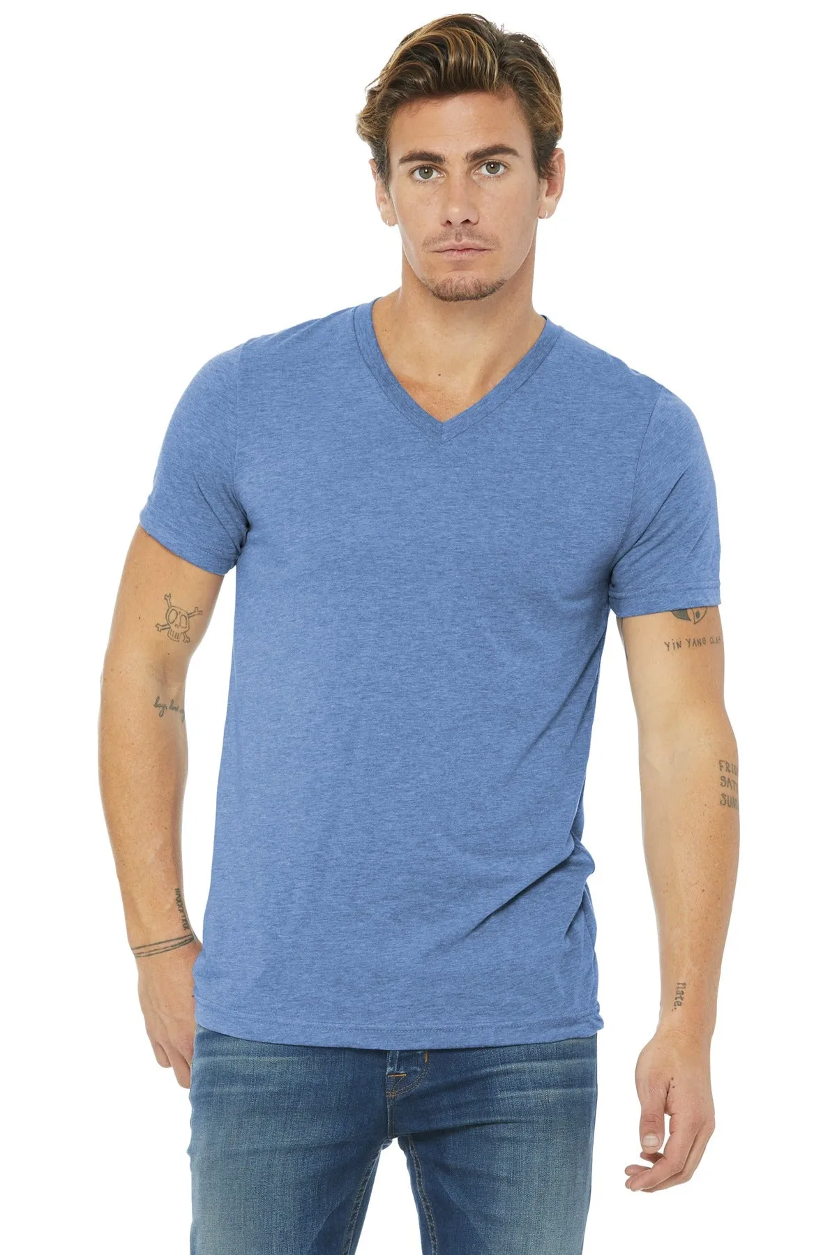 BELLA CANVAS ® Unisex Triblend Short Sleeve V-Neck Te. BC3415