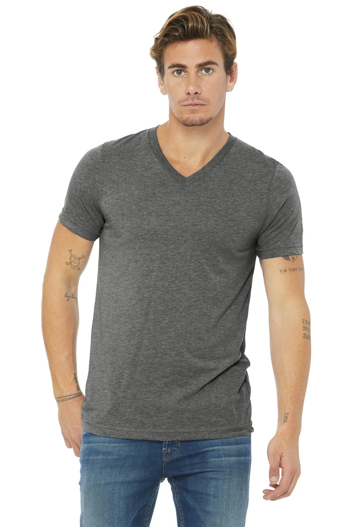 BELLA CANVAS ® Unisex Triblend Short Sleeve V-Neck Te. BC3415