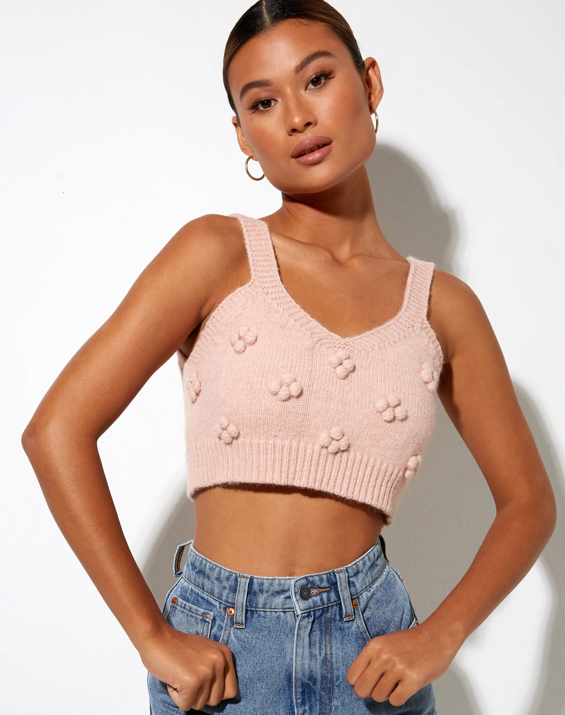 Birra Crop Top in Soft Pink