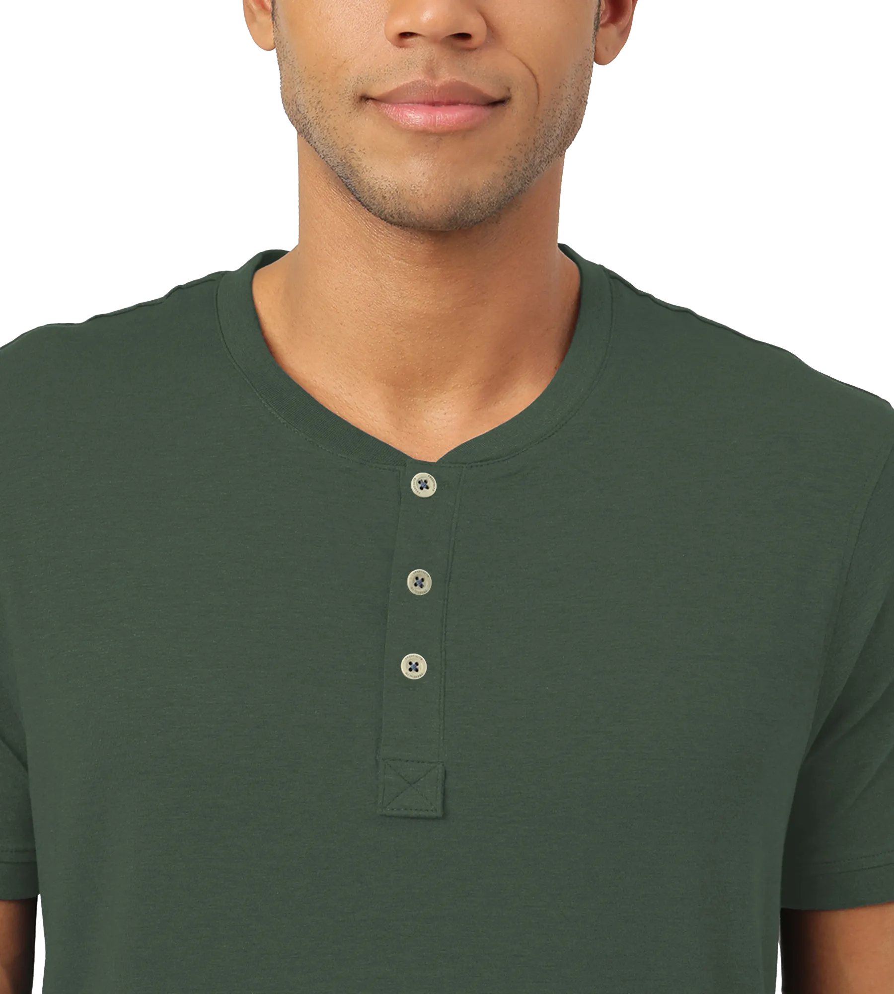 Black Forest Green Henley 2.0 - Half Sleeves (Pack Of 1)