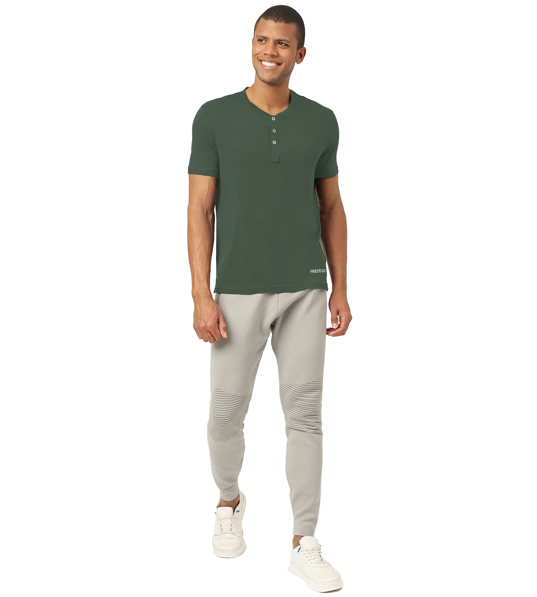 Black Forest Green Henley 2.0 - Half Sleeves (Pack Of 1)