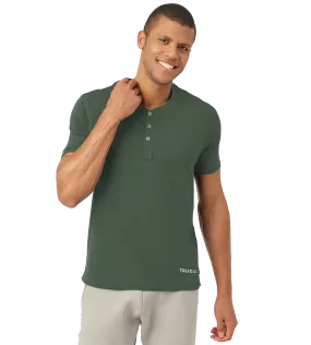 Black Forest Green Henley 2.0 - Half Sleeves (Pack Of 1)