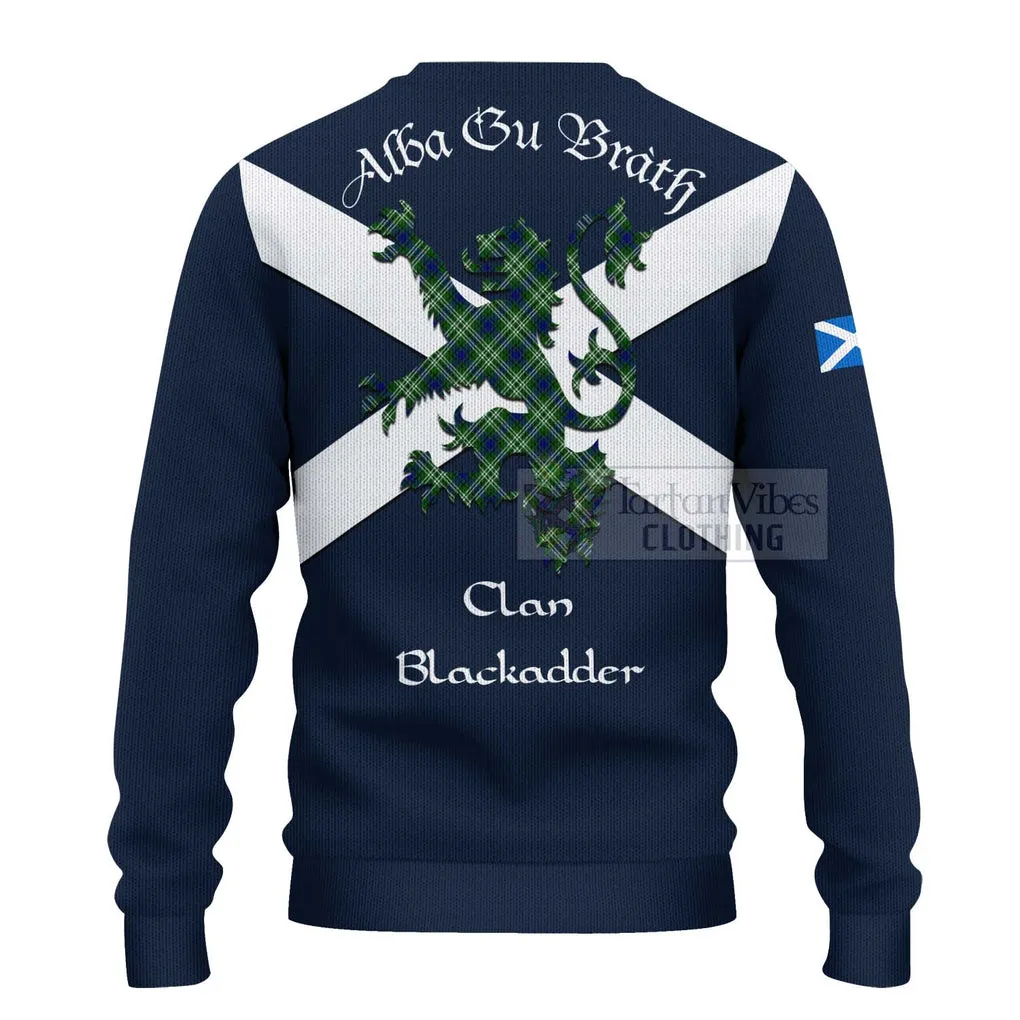 Blackadder Tartan Lion Rampant Ugly Sweater Proudly Display Your Heritage with Alba Gu Brath and Clan Name