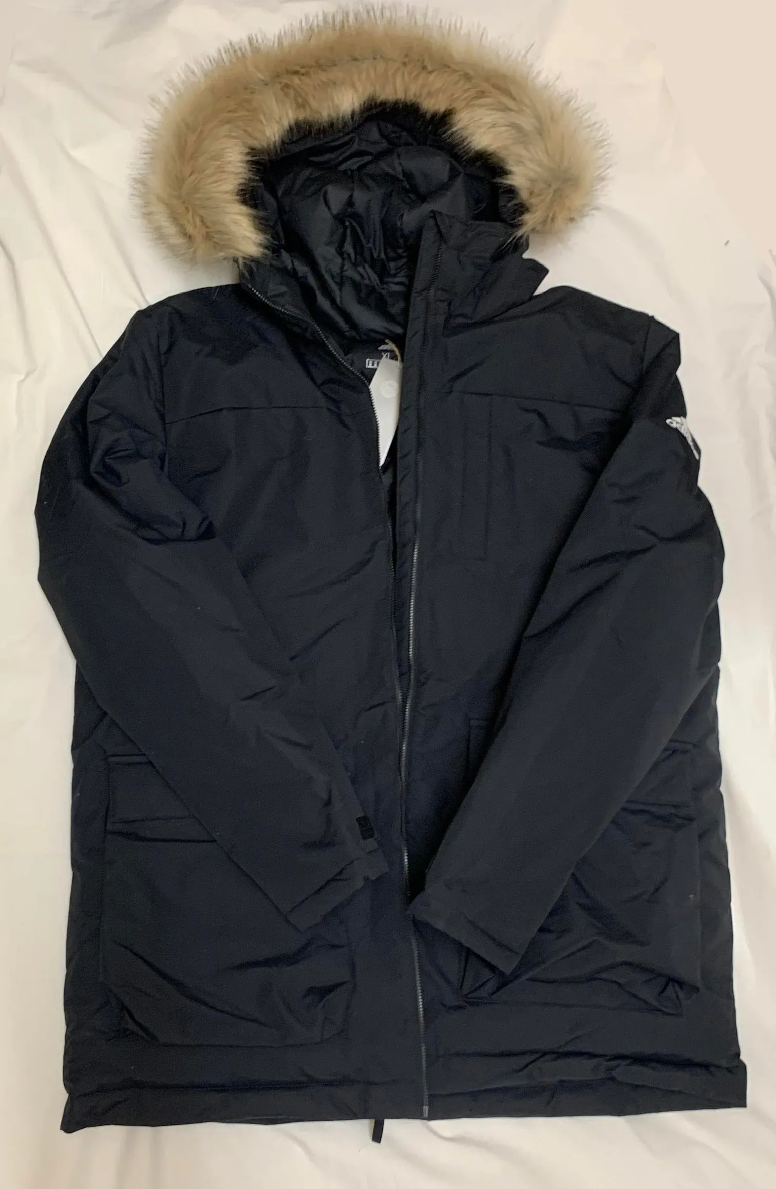 BNWT Adidas Black Hooded Parka Jacket Size XL