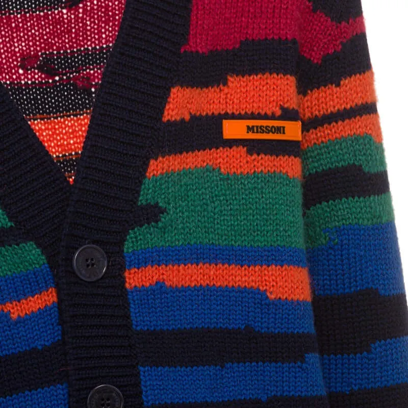 Boys Multi Coloured Knit Cardigan