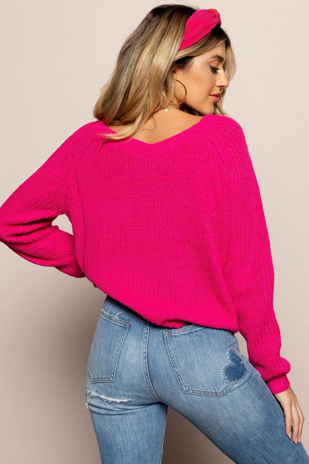 Brenna Sweater in Pink in Pink