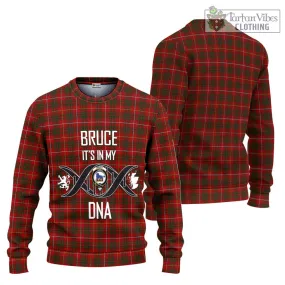 Bruce Tartan Ugly Sweater with Family Crest DNA In Me Style