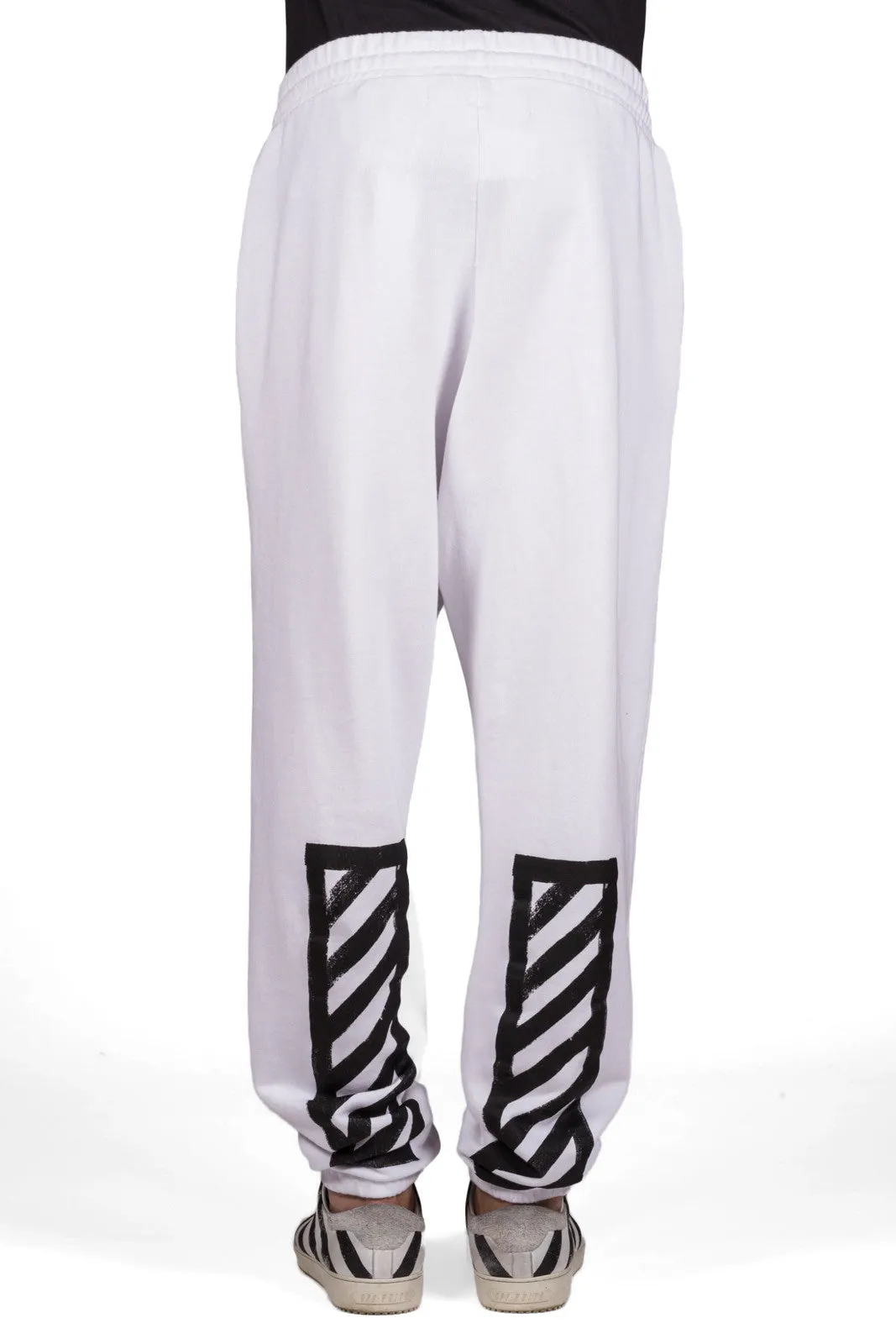 Brushed Diagonals Pants White