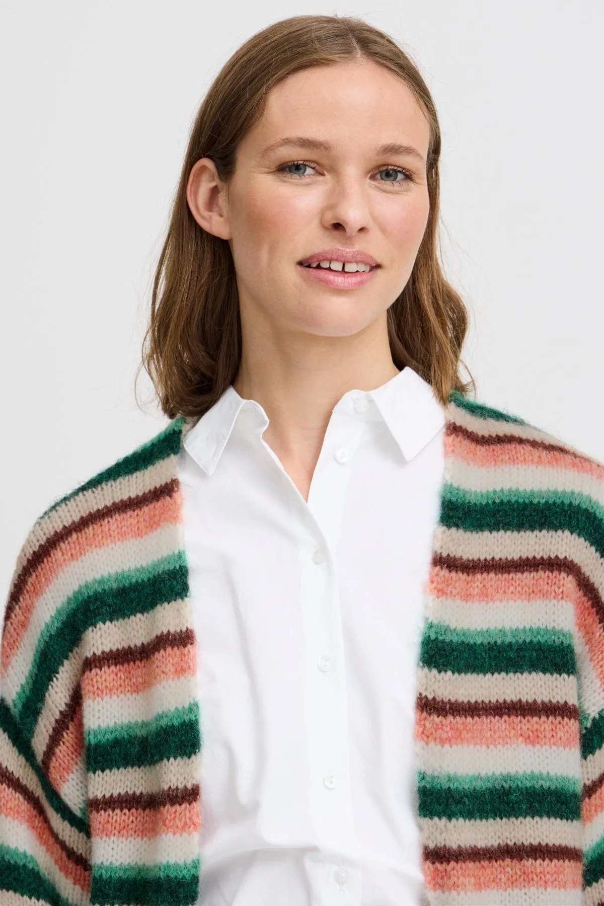 b.young Byonero Striped Cardigan