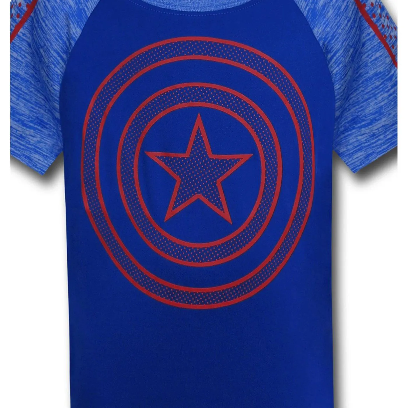 Captain America Kids Shield on Blue Space Dye T-Shirt