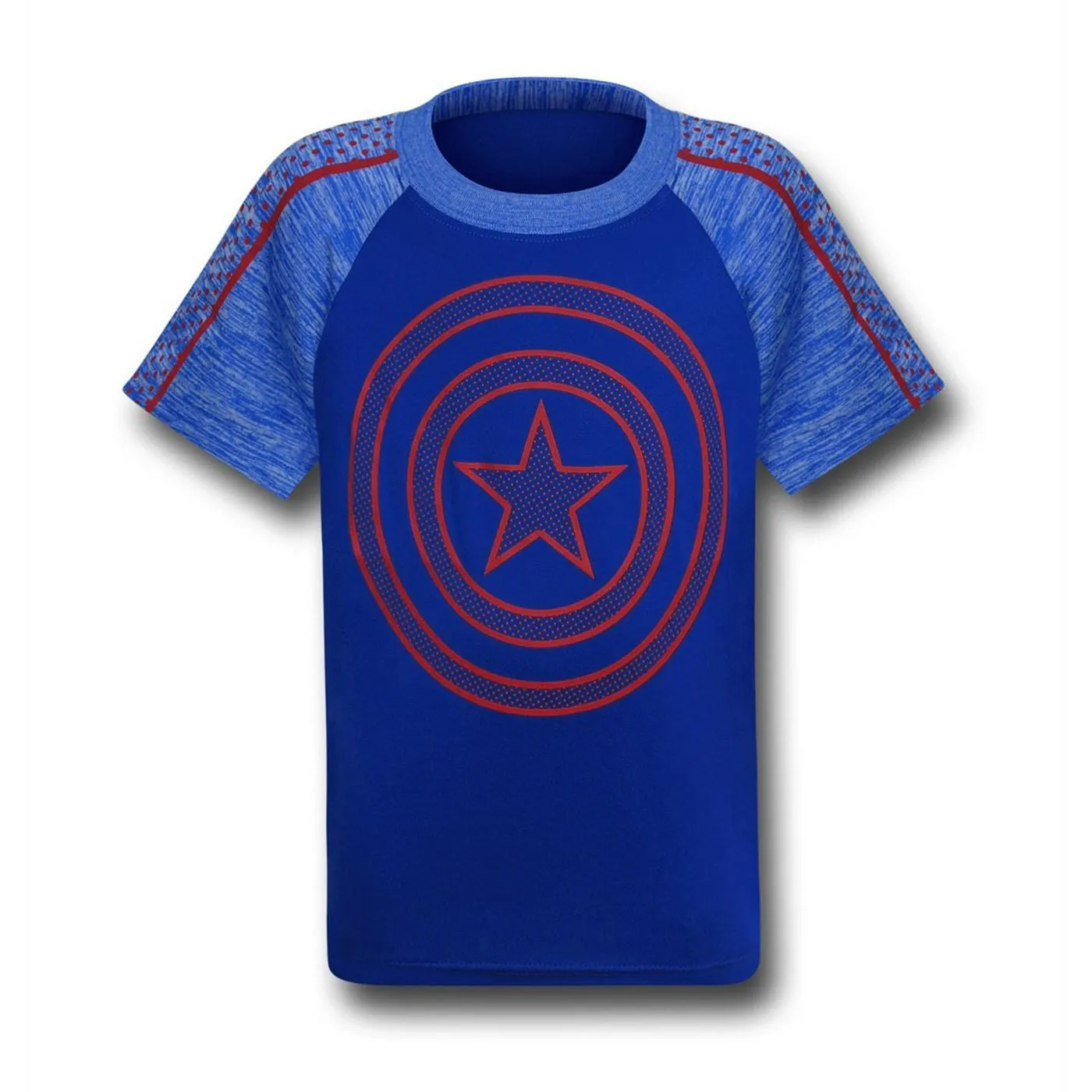 Captain America Kids Shield on Blue Space Dye T-Shirt