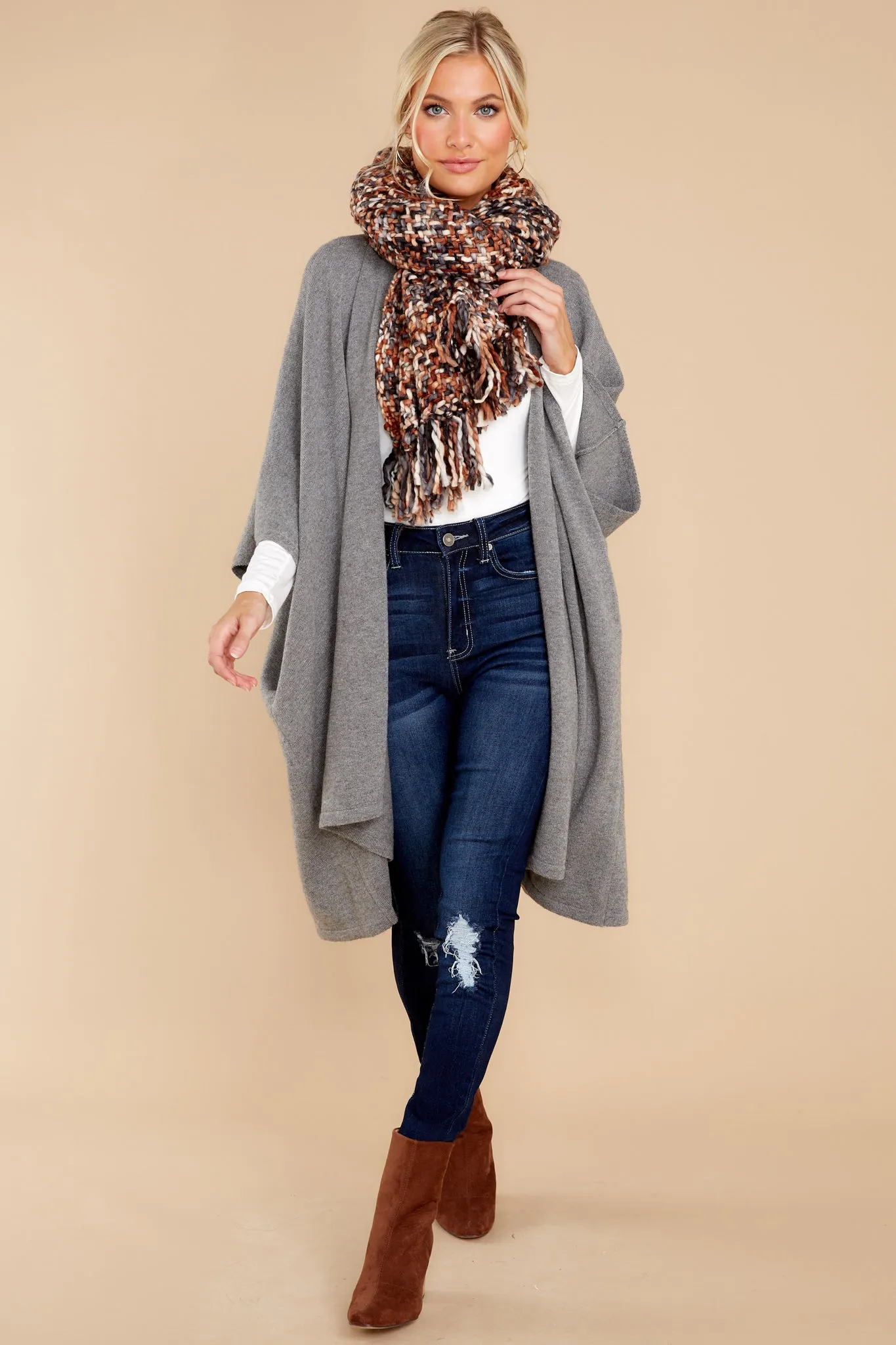 Carefree Days Heather Grey Cardigan