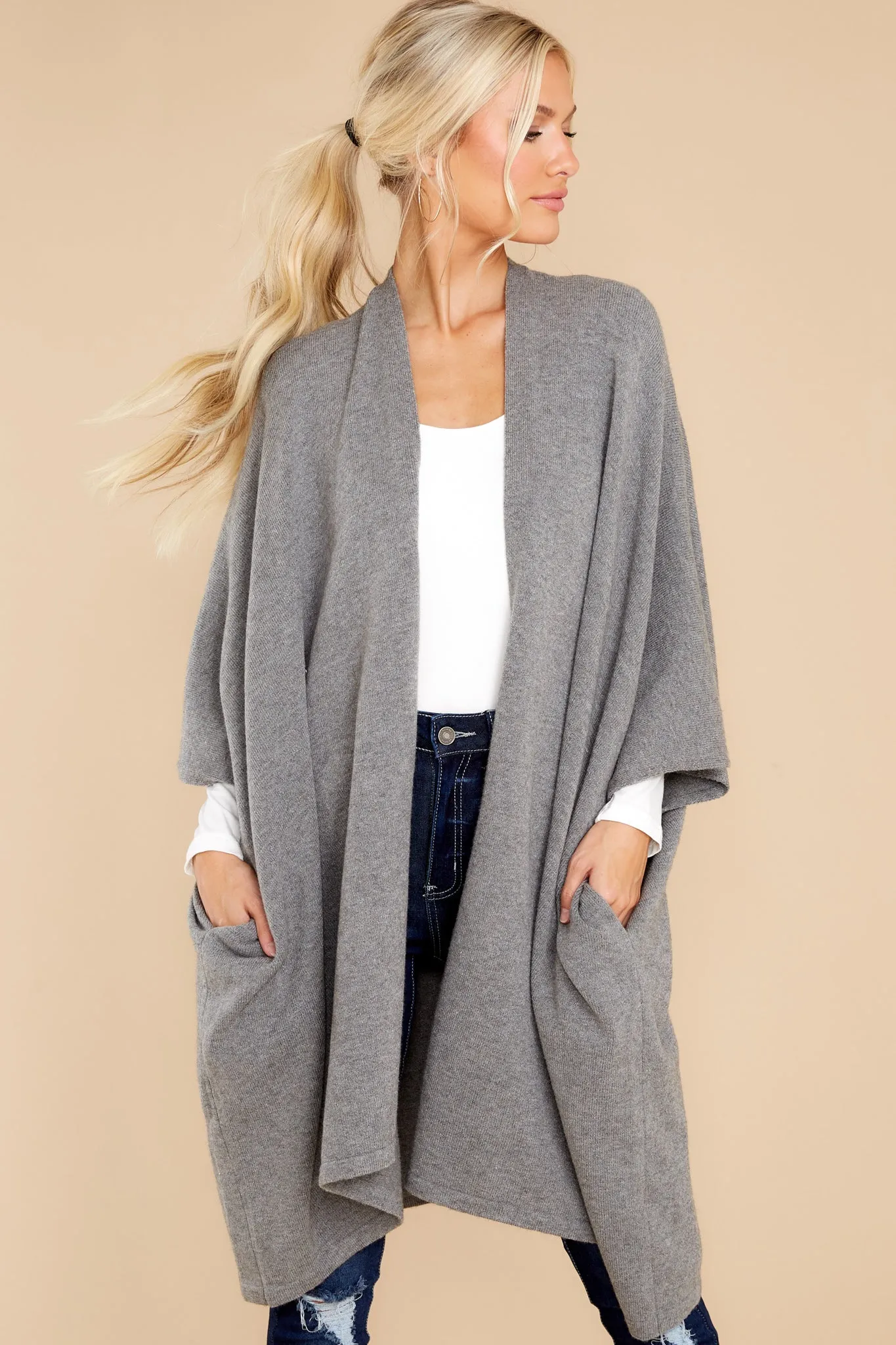 Carefree Days Heather Grey Cardigan