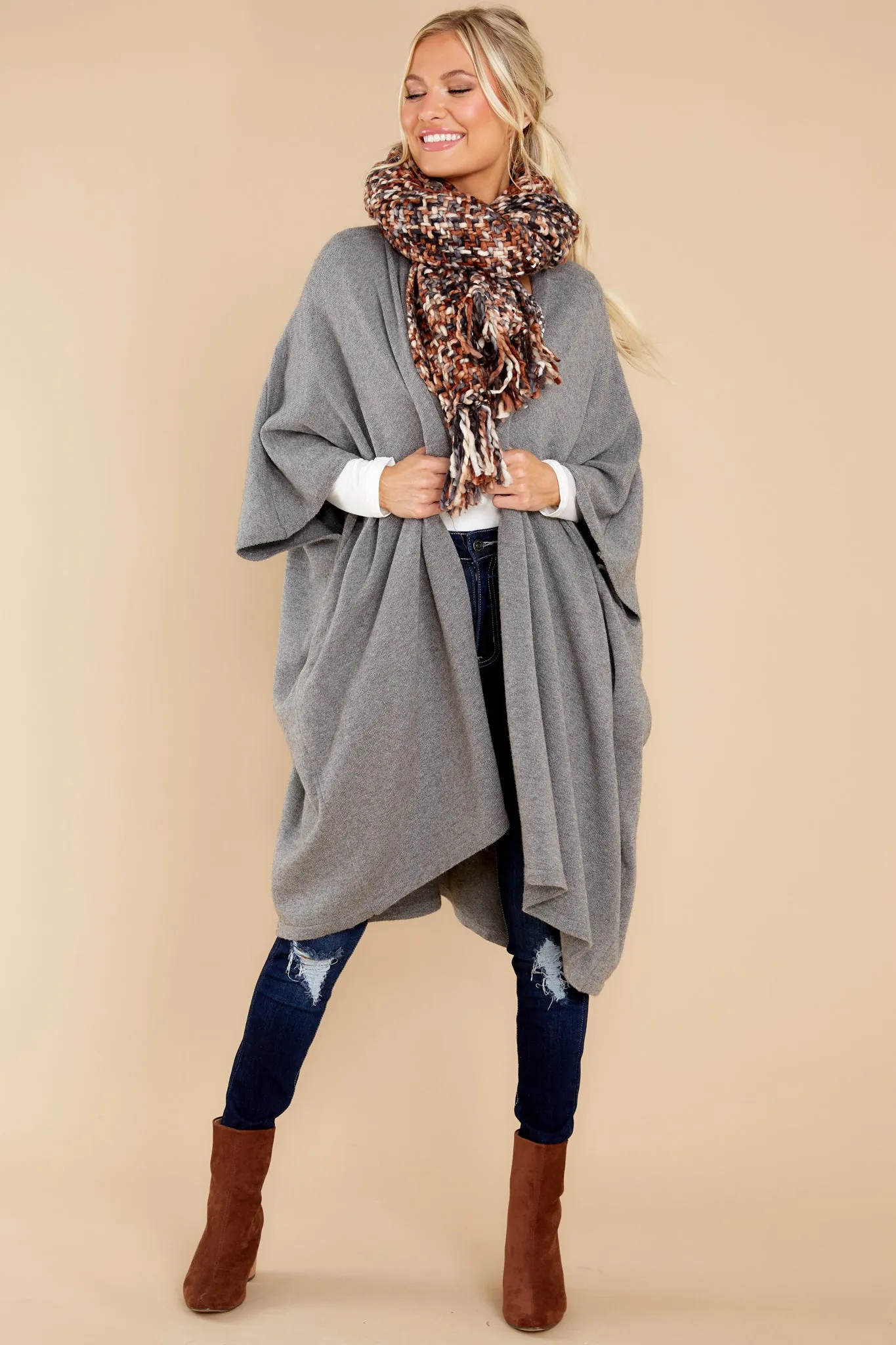 Carefree Days Heather Grey Cardigan