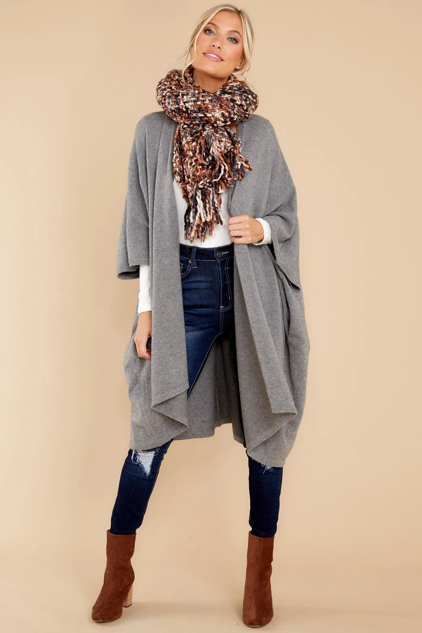 Carefree Days Heather Grey Cardigan