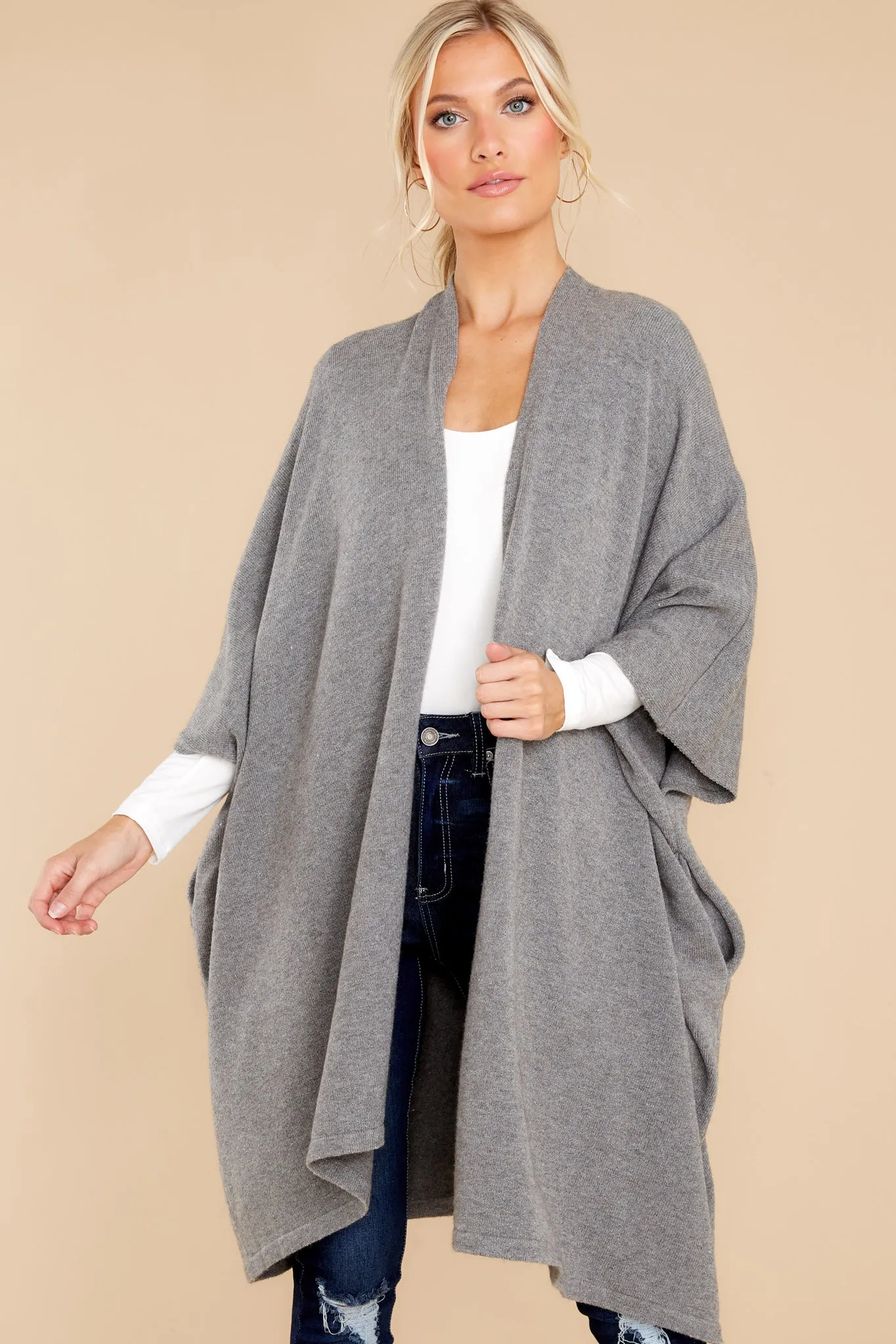 Carefree Days Heather Grey Cardigan