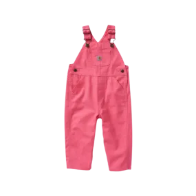 Carhartt Kid's Loose Fit Canvas Bib Pink Overall