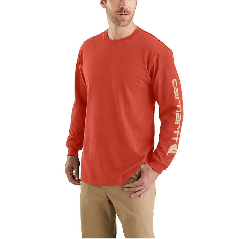 Carhartt Long Sleeve Logo T-Shirt Desert Orange