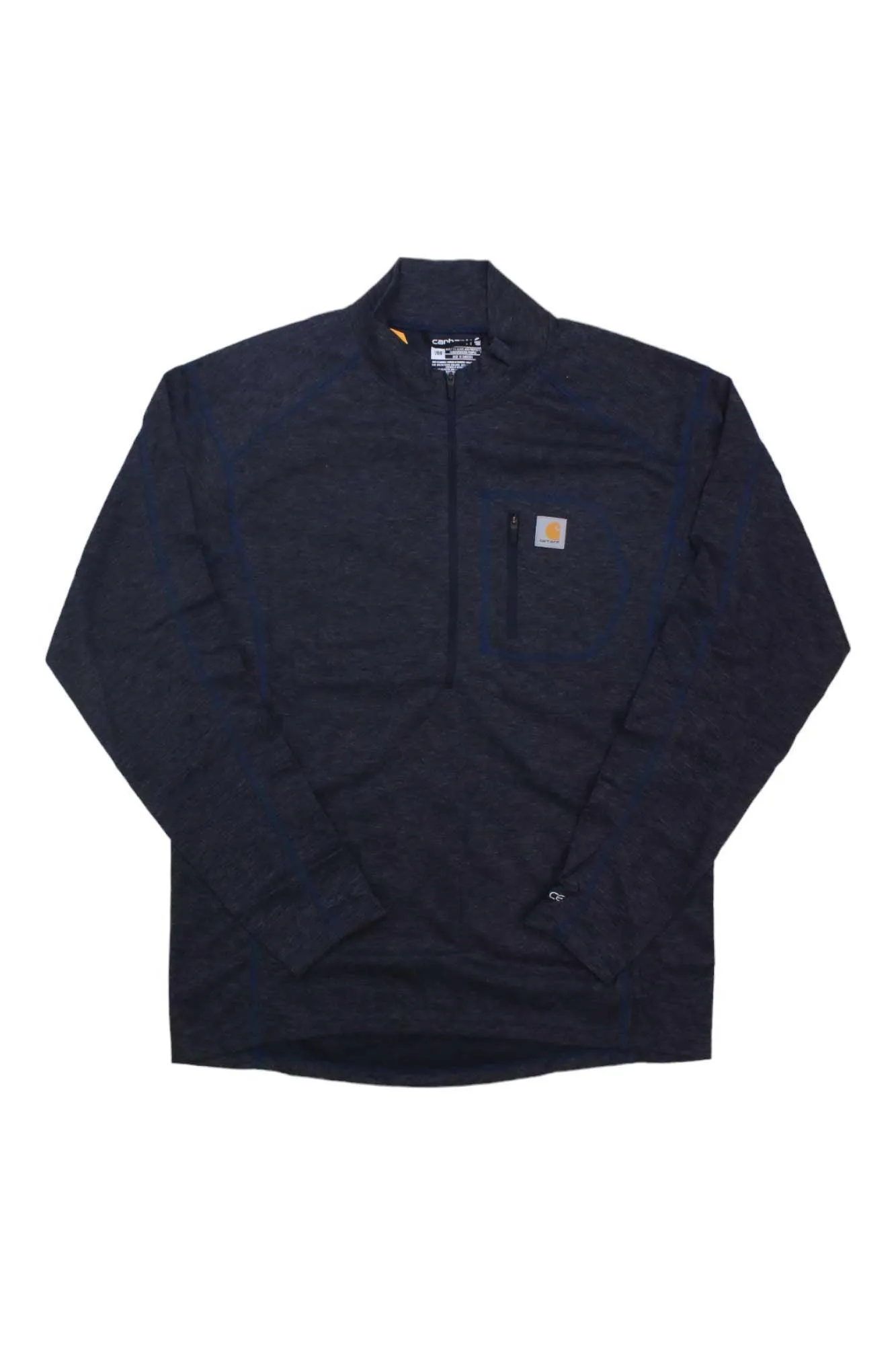 Carhartt Mens Base Force Midweight Poly-Wool Quarter-Zip Pocket Top