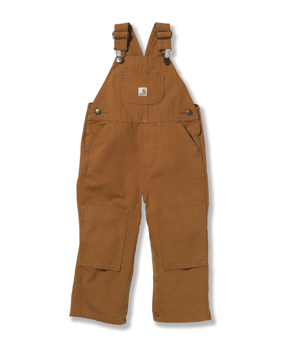 Carhartt Toddler Washed Canvas Duck Bib Overalls (2T-4T) - Carhartt Brown