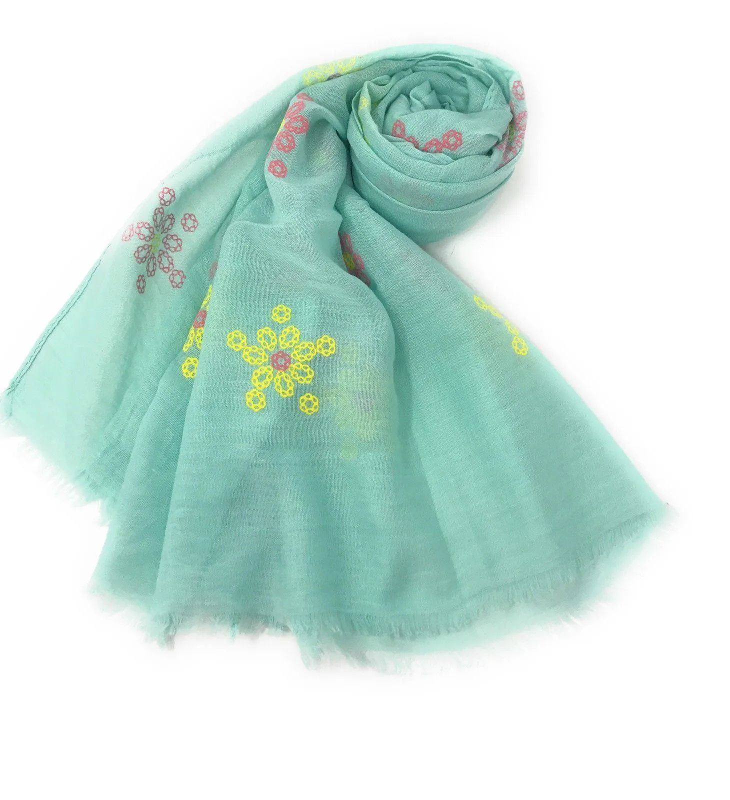 Casaba Women's Scarf Scarves Floral Soft Light Sheer