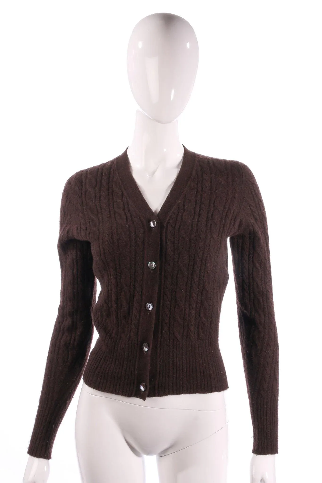 Cashmere brown cardigan size S