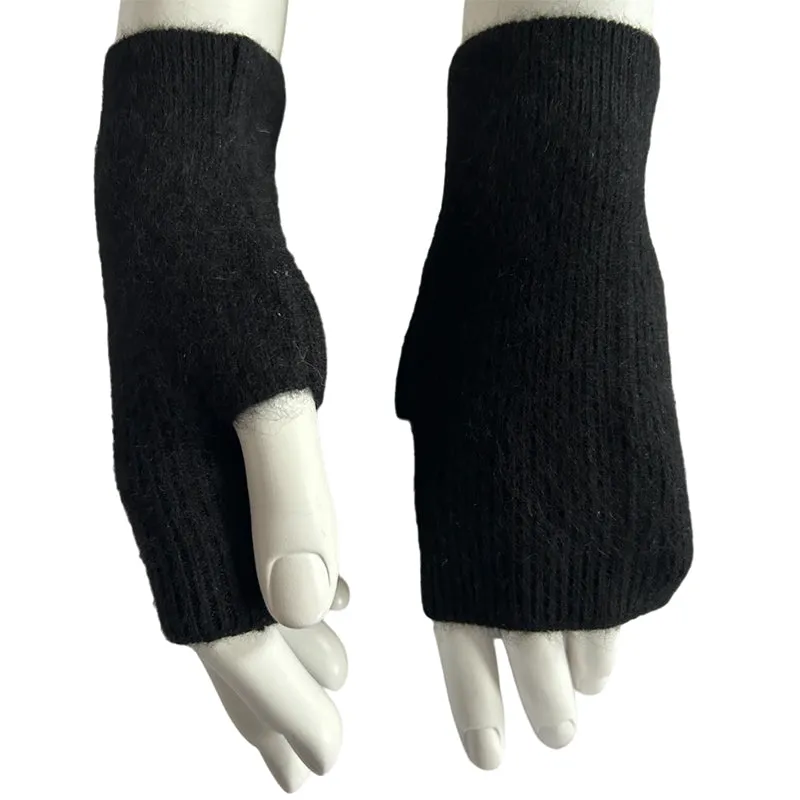 Cashmere Feel Acrylic Fingerless Wrist Gloves